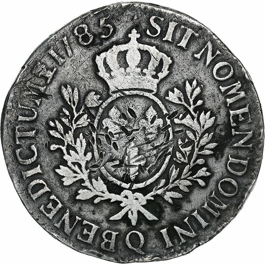 France, Louis XVI, Ecu aux branches d'olivier, 1785, Perpignan, Silver