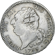 Frankreich, Louis XVI, Écu de 6 livres françois, 1793 / AN 5, Montpellier