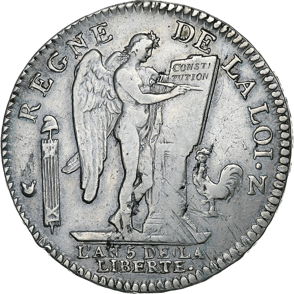 Frankreich, Louis XVI, Écu de 6 livres françois, 1793 / AN 5, Montpellier