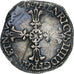 França, Henri IV, 1/4 Ecu, 1607, Rennes, Prata, VF(30-35), Gadoury:597