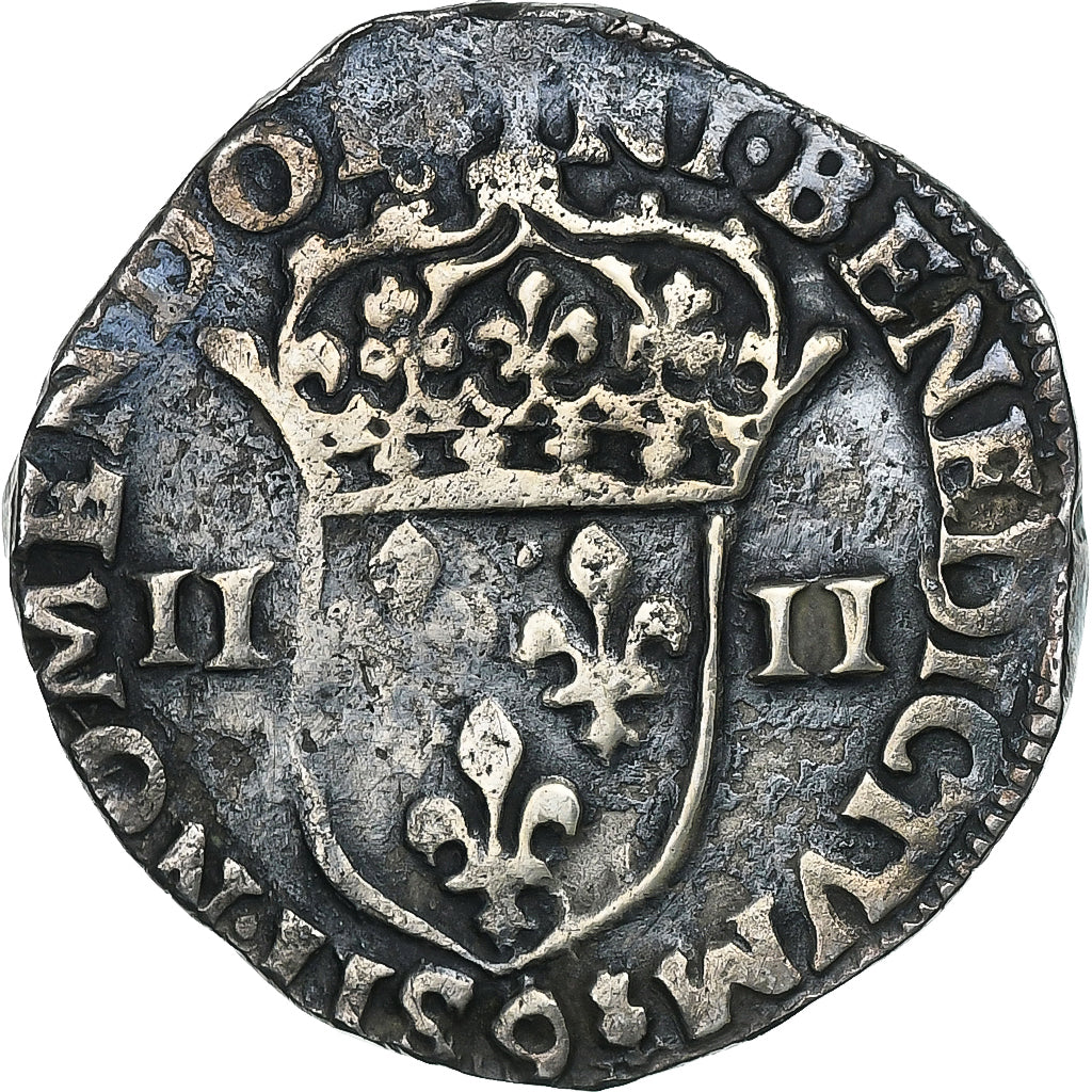 França, Henri IV, 1/4 Ecu, 1607, Rennes, Prata, VF(30-35), Gadoury:597