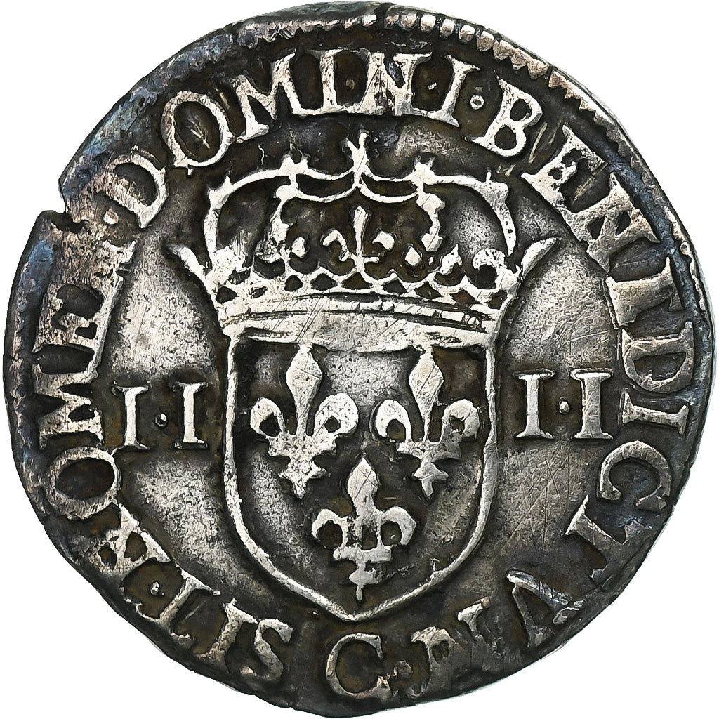 Francia, Henri IV, 1/4 Ecu, 1605, Saint-Lô, Argento, BB, Gadoury:596