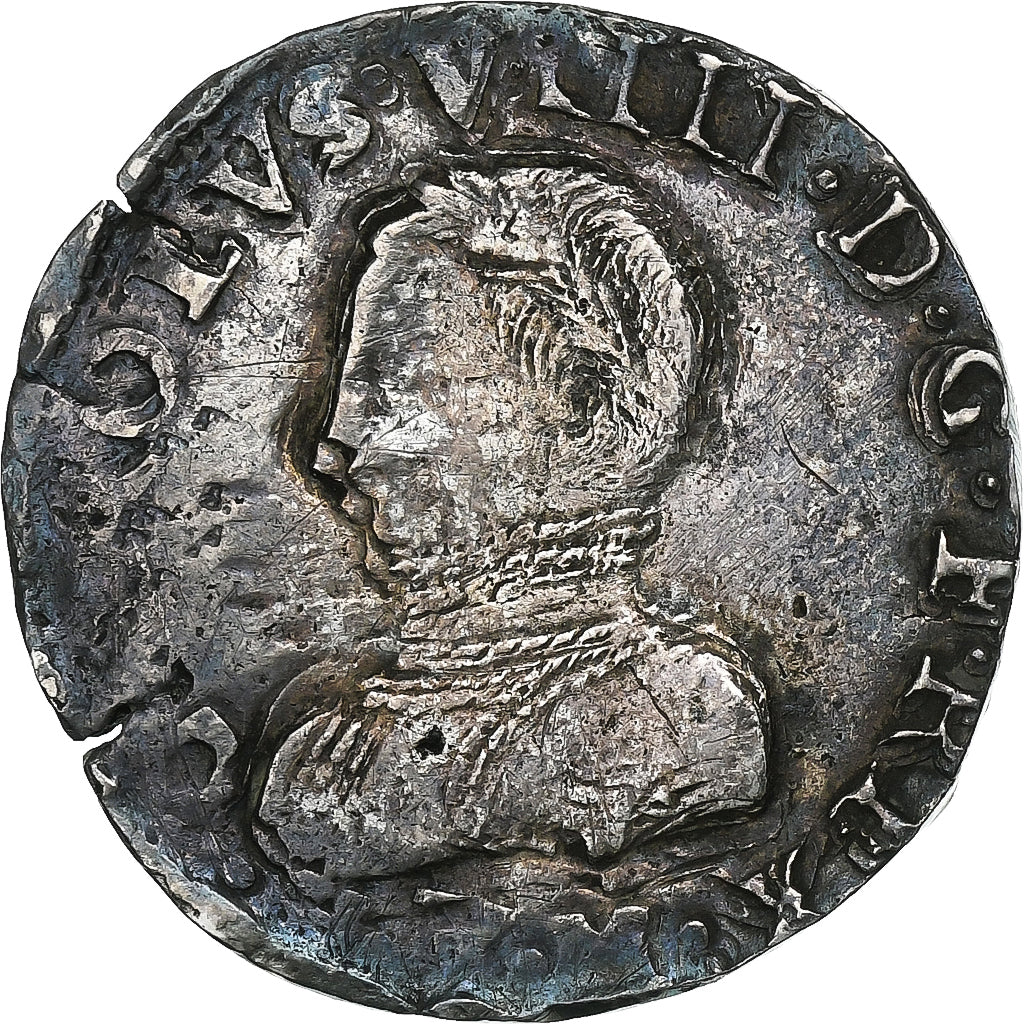 France, Charles IX, Teston aux 2 C couronnés, 1563, Toulouse, Silver