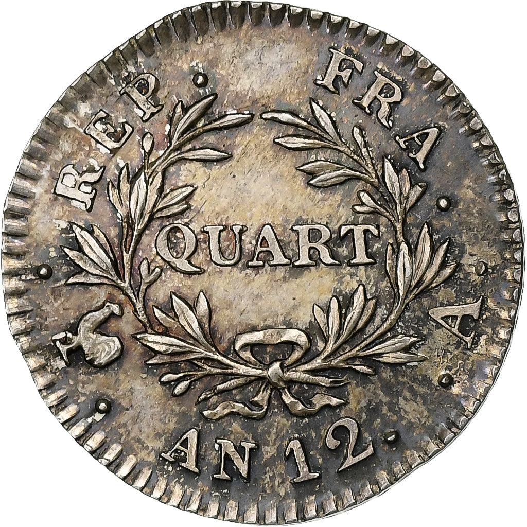 França, Bonaparte Premier Consul, Quart, An 12, Paris, Prata, AU(55-58)