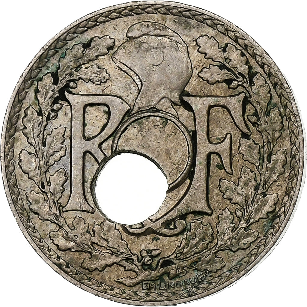 Frankreich, 5 Centimes, 1936, Paris, Trou Décentré, Kupfer-Nickel, SS