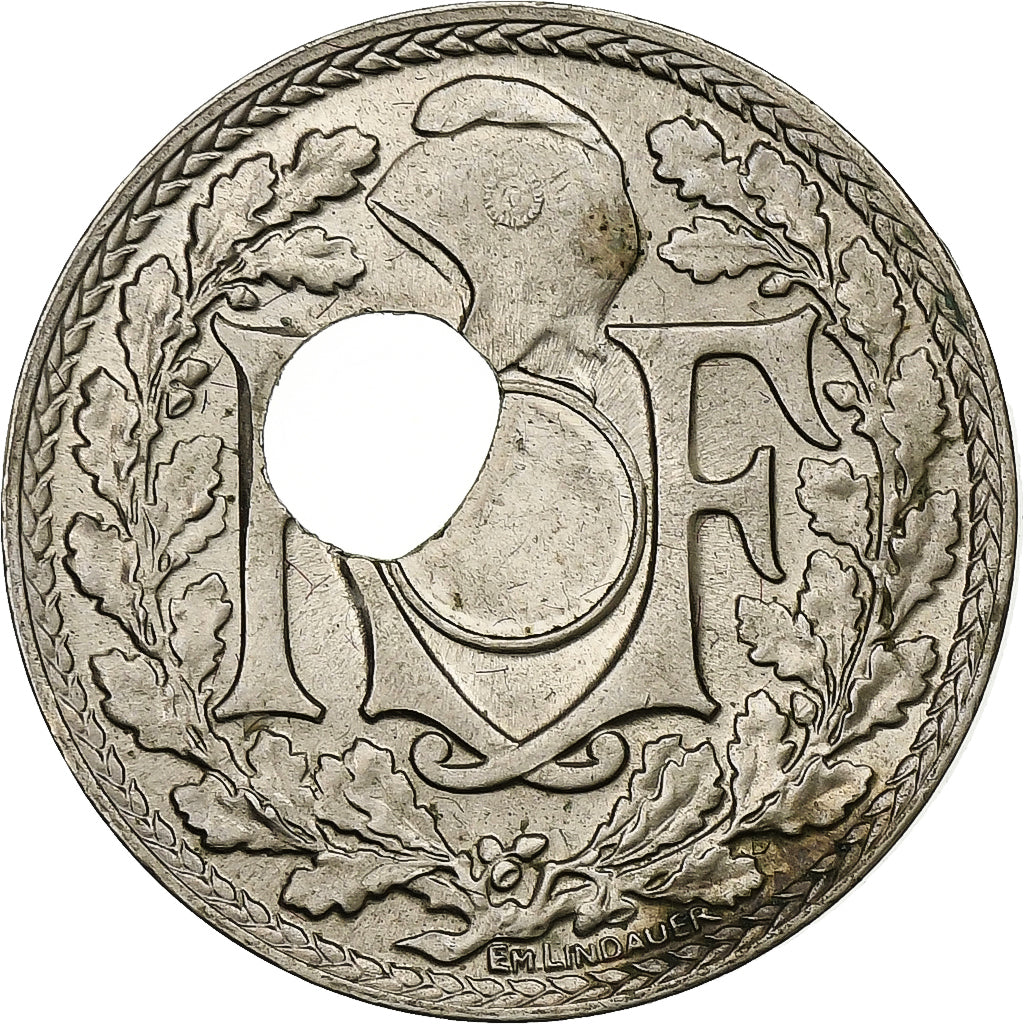 Francia, 10 Centimes, Lindauer, .1939., Paris, Trou Décentré, Maillechort