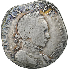 France, Charles IX, Teston, 1562, Orléans, Silver, VF(20-25), Gadoury:433B