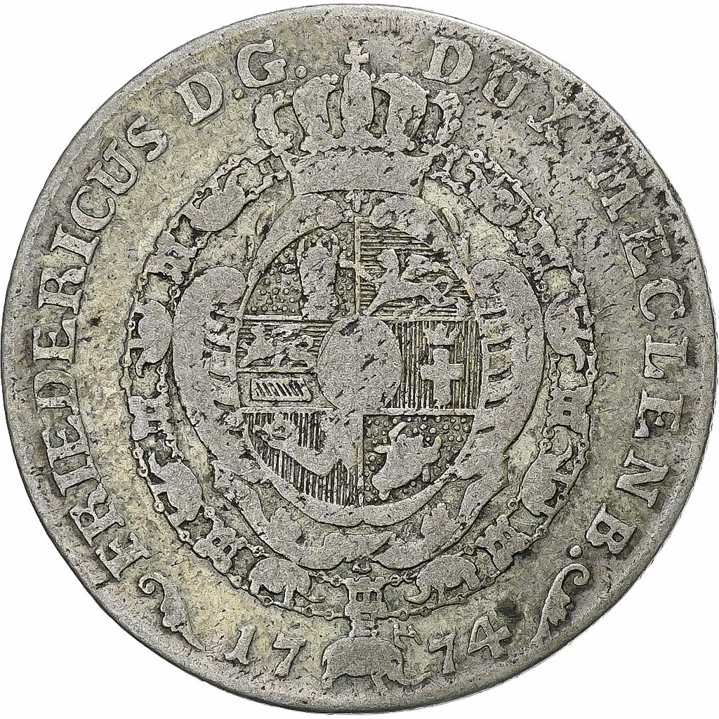Grand Duchy of Mecklenburg-Schwerin, Friedrich II, 12 Schilling, 1774, Schwerin