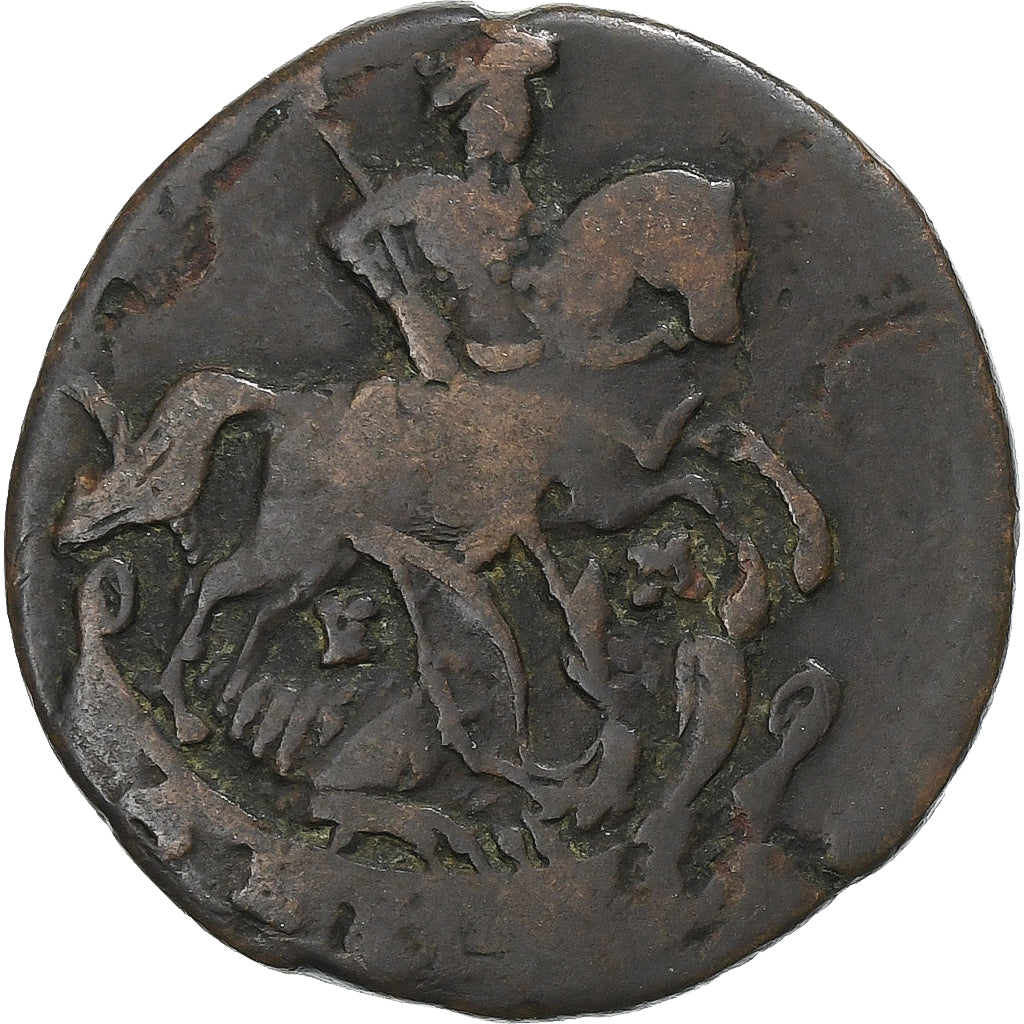 Russie, Catherine II, Denga, 1789, Ekaterinbourg, Cuivre, TB, KM:56.2