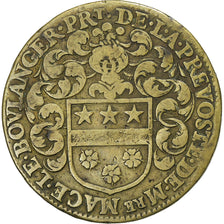 France, Token, Macé le Boulanger, prévôt des marchands de Paris, 1643, Brass