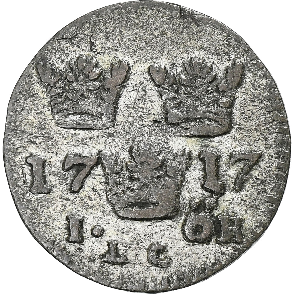 Sweden, Carl XII, Ore, 1717, Billon, VF(30-35), KM:250b