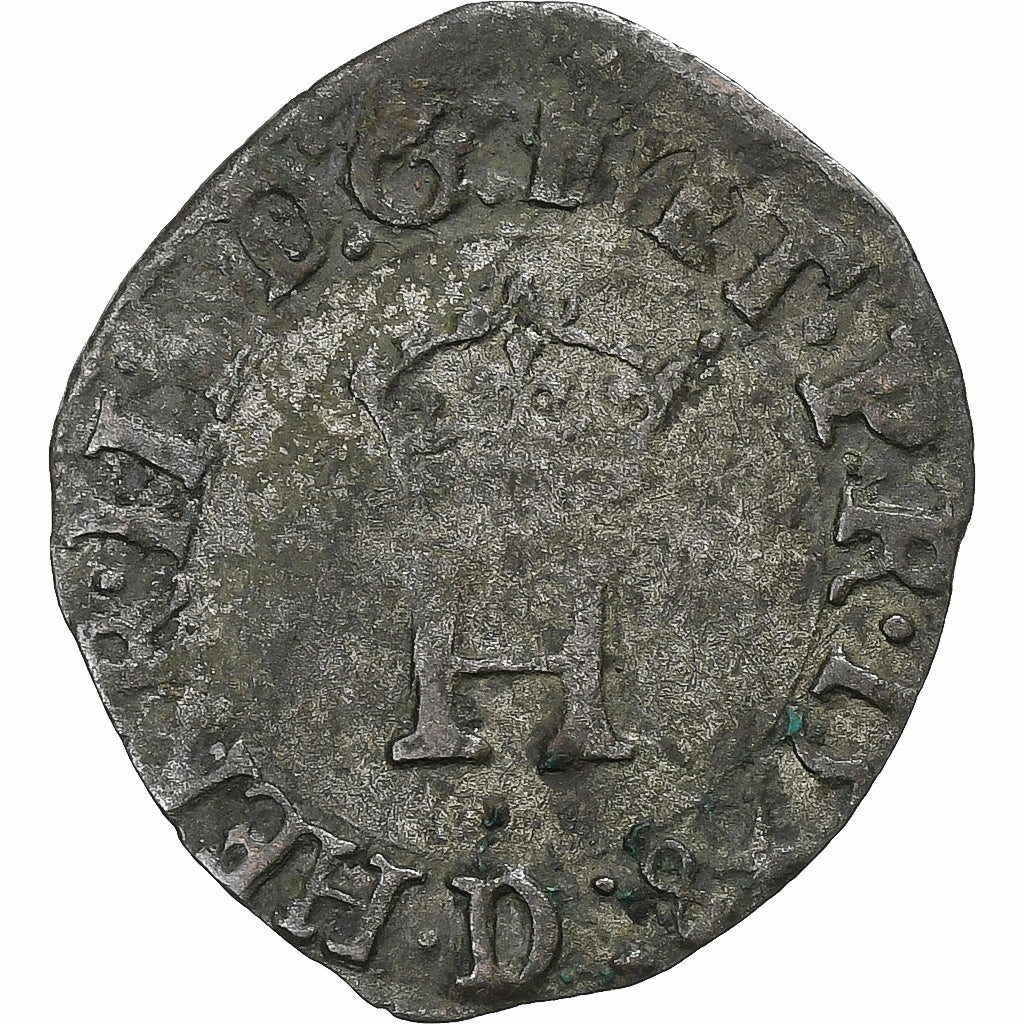 France, Henri III, liard à la croix fleurdelisée, 1578, Lyon, Billon