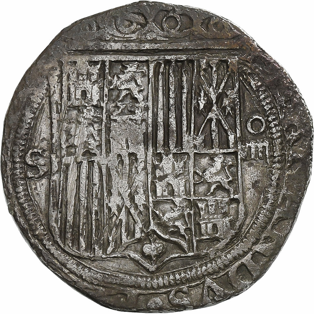 Spagna, Ferdinand & Isabella, 4 Réales, 1497-1566, Seville, Argento, BB
