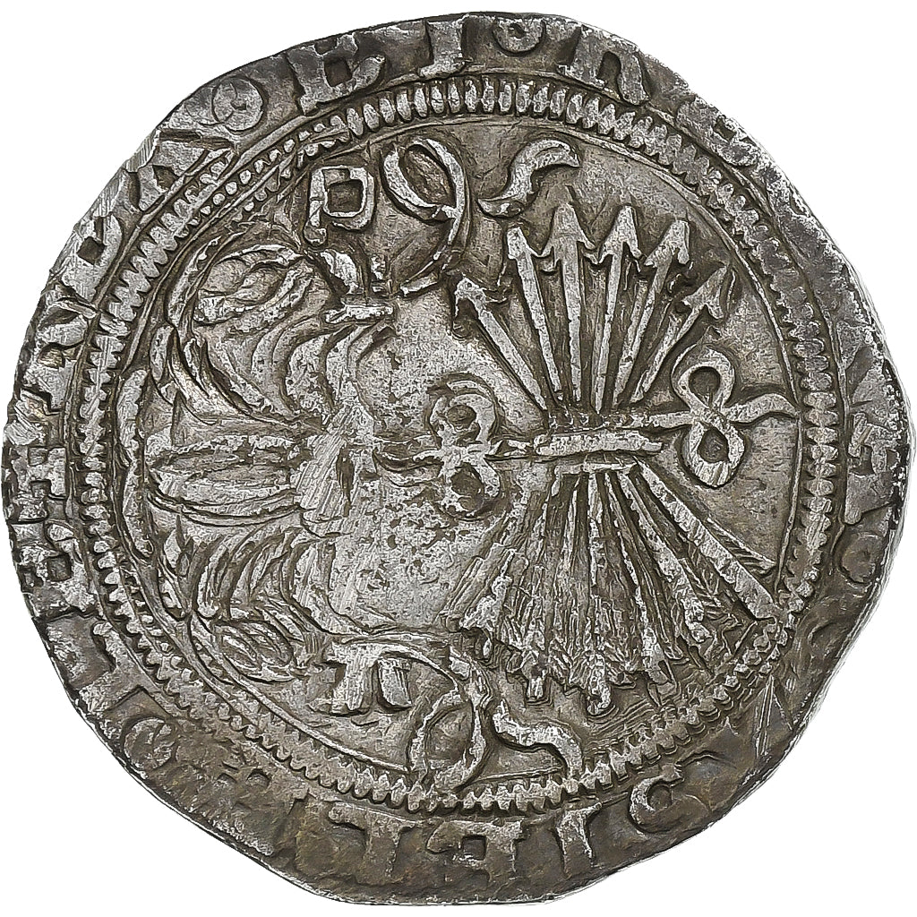 Spagna, Ferdinand & Isabella, 4 Réales, 1497-1566, Seville, Argento, BB