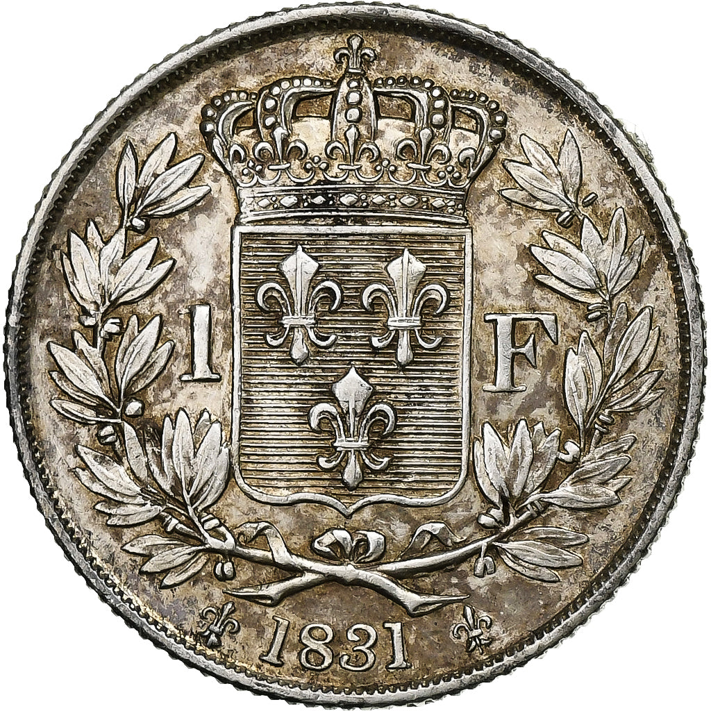 Francja, Henri V, Franc, 1831, Srebro, AU(50-53), Gadoury:451