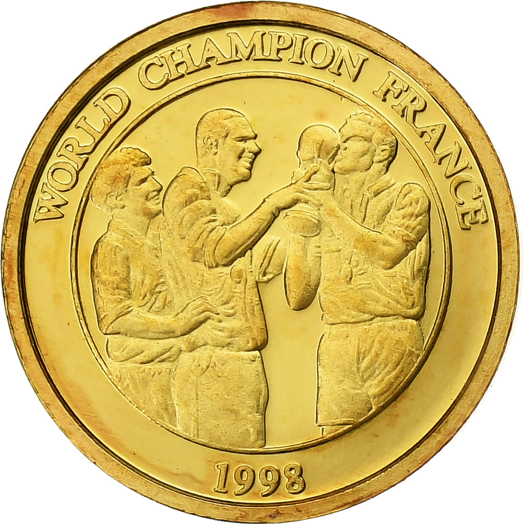 France, Token, champions du monde, 1998, Gold, MS(65-70)