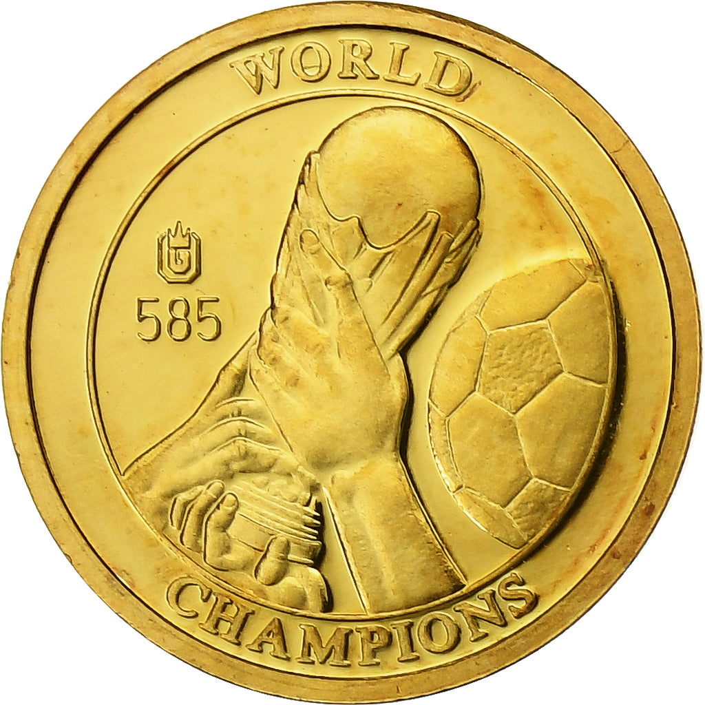 France, Token, champions du monde, 1998, Gold, MS(65-70)
