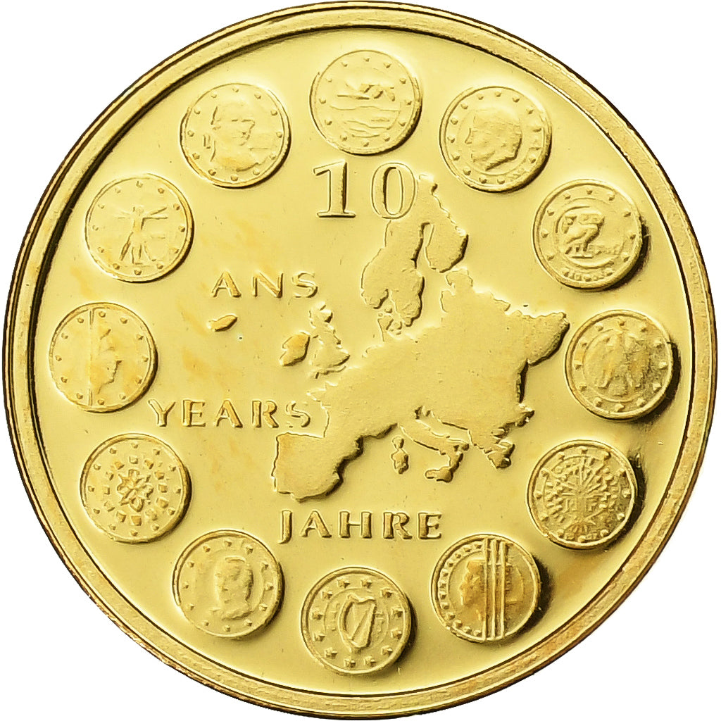 France, Token, 10 years euro, 2009, Gold, MS(65-70)