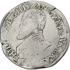 Spanish Netherlands, Philip II, Philipsdaalder, 1585-1598, Silver, VF(30-35)