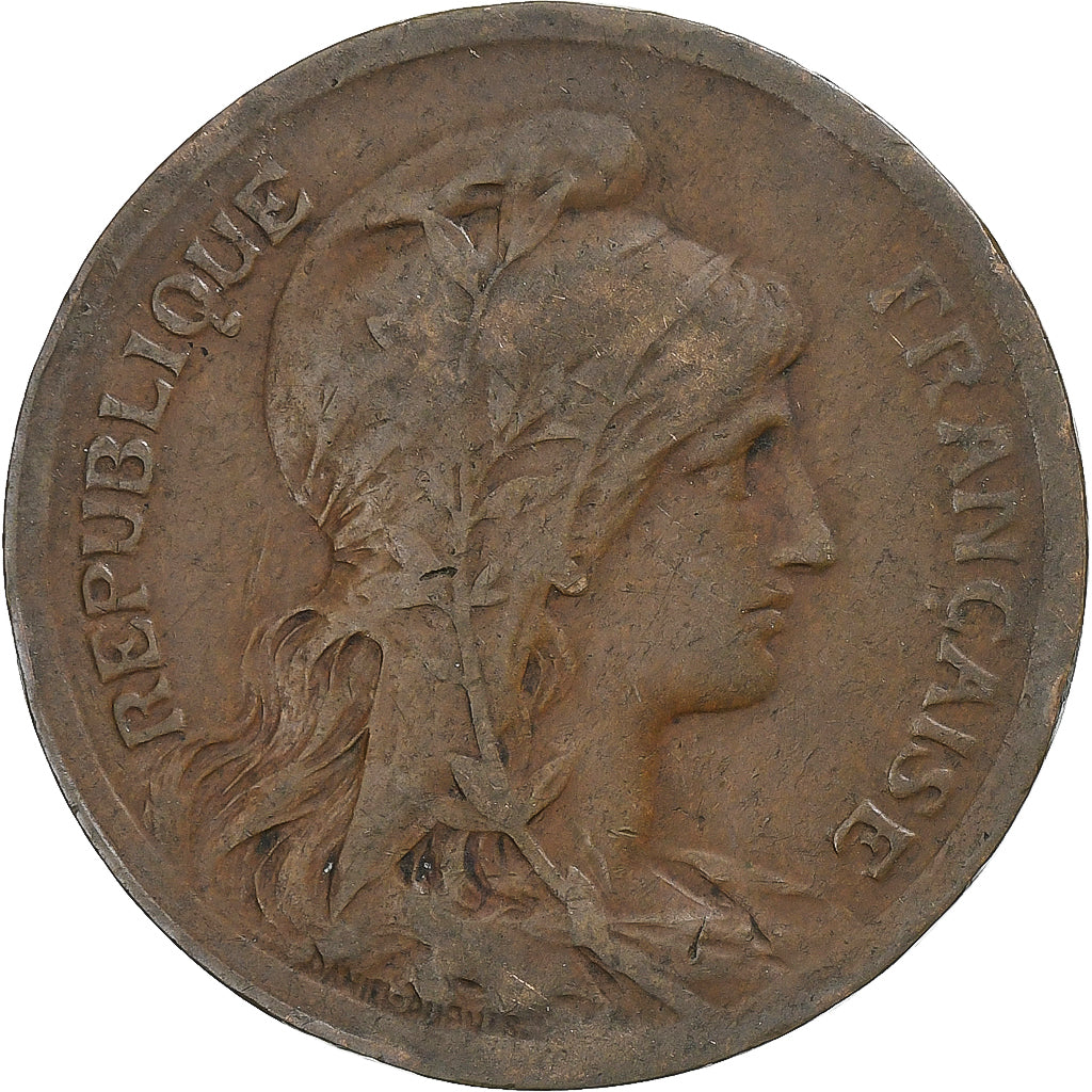 Francja, 10 Centimes, Daniel-Dupuis, 1917, Paris, Brązowy, VF(30-35)