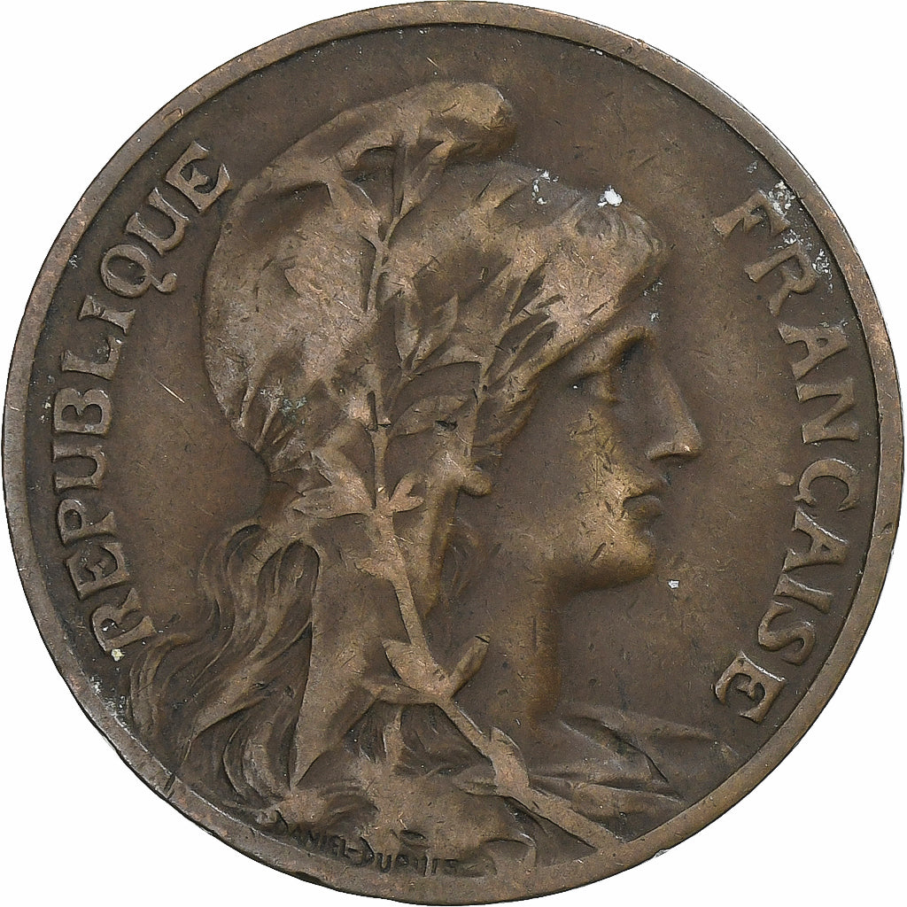 Francja, 10 Centimes, Daniel-Dupuis, 1912, Paris, Brązowy, VF(30-35)