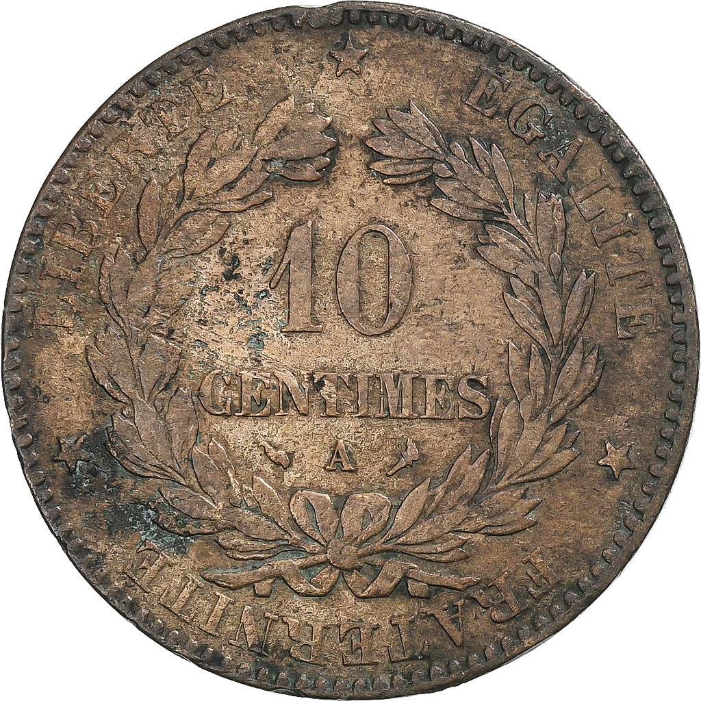 France, 10 Centimes, Cérès, 1897, Paris, Torche, Bronze, VF(30-35)