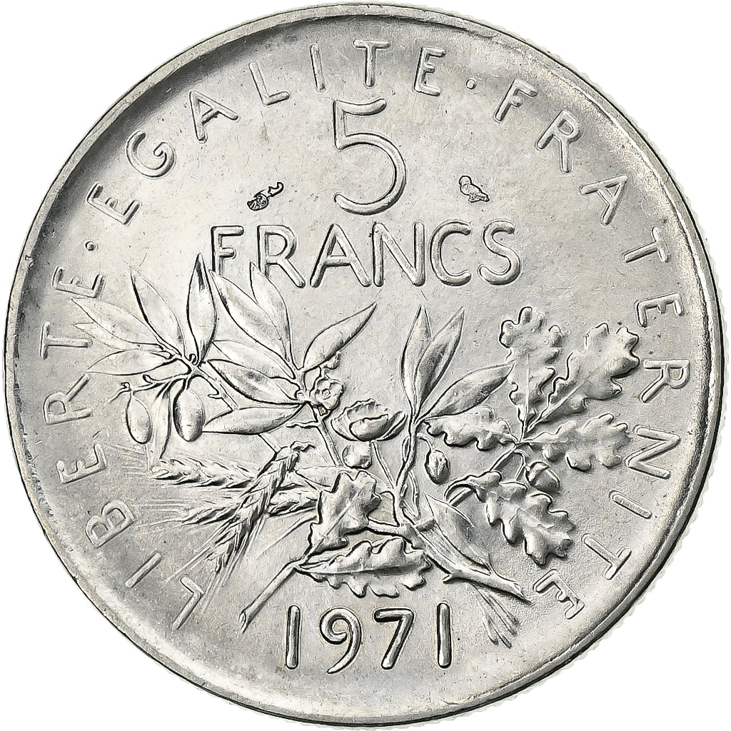 Francia, 5 Francs, Semeuse, 1971, Paris, Rame-nichel, SPL-, Gadoury:771