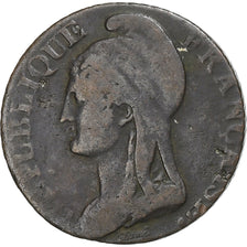 France, 5 Centimes, Dupré, AN 4, Paris, Petit module, Copper, VF(30-35)