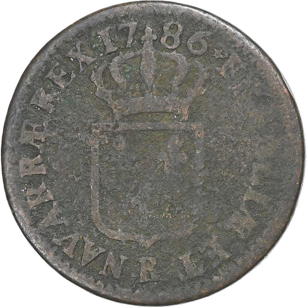 Francia, Louis XVI, Sol, 1791, Orléans, Cobre, BC, Gadoury:350