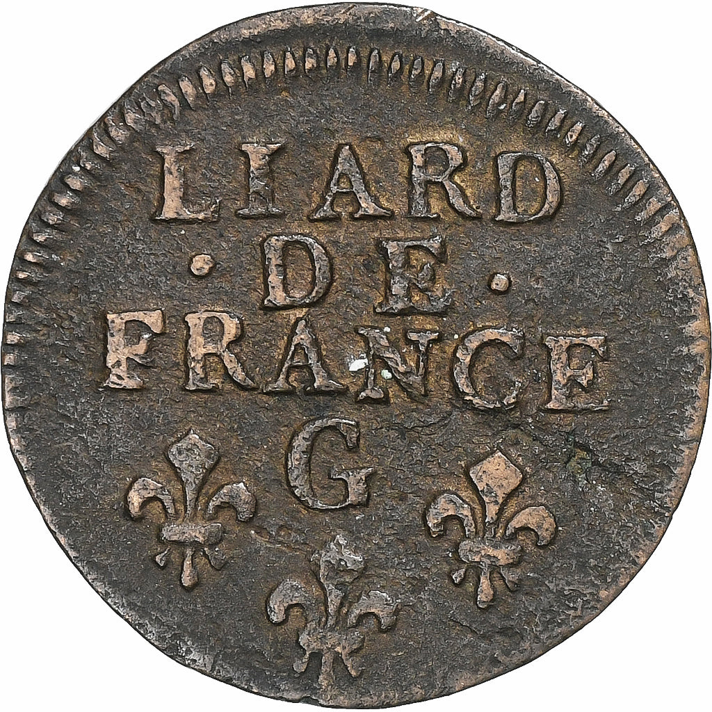 Frankreich, Louis XIV, Liard, 1697, Poitiers, Kupfer, S, Gadoury:81