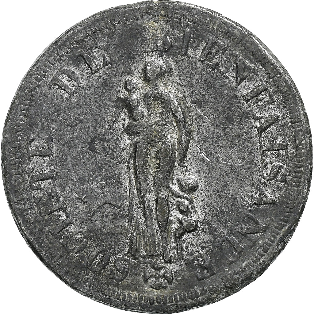 Francia, ficha, Société de bienfaisance de Cambrai, 1839, Piombo, MB+