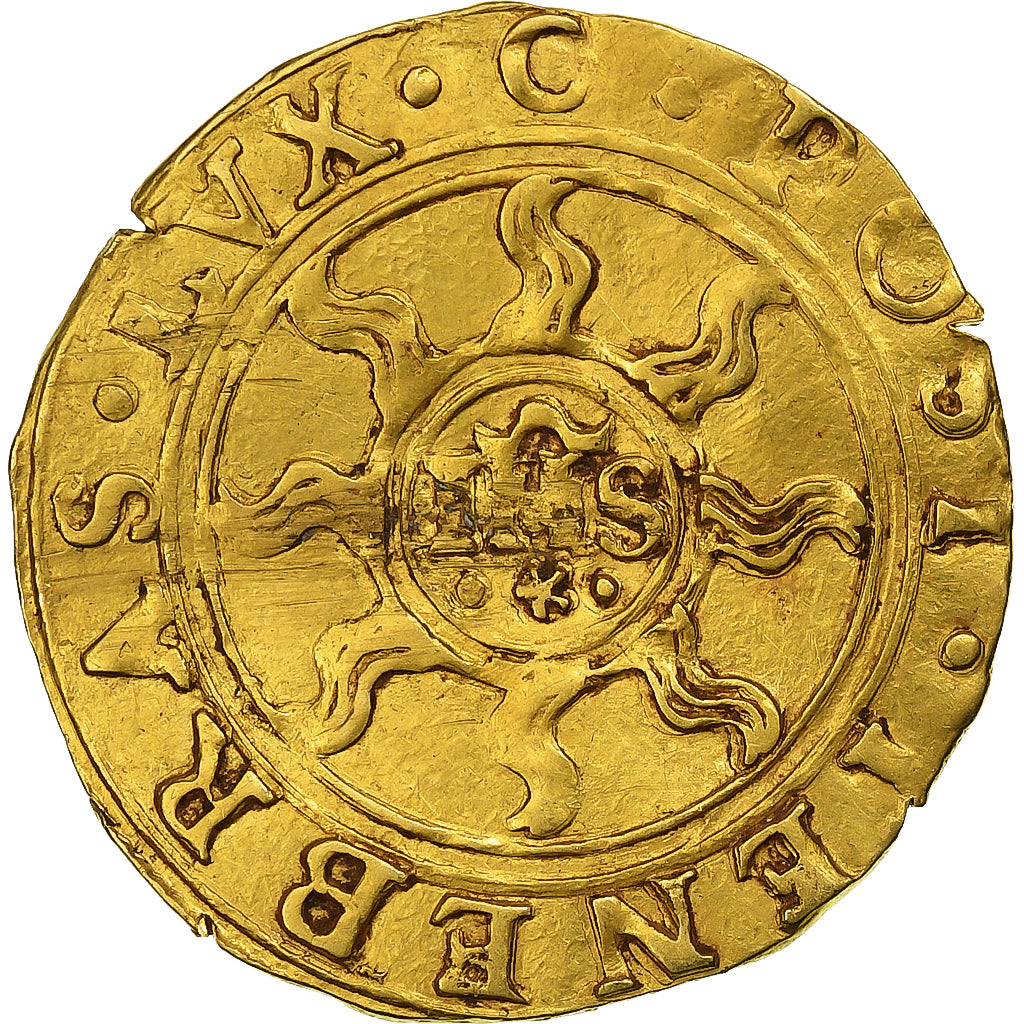 Svizzera, Ecu pistolet, 1585, Geneva, Oro, BB, Friedberg:249
