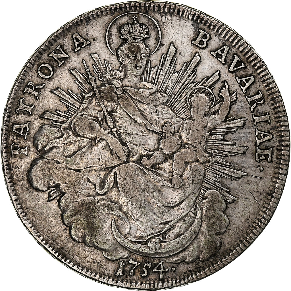Electorate of Bavaria, Maximilian III Joseph, Thaler, 1754, Munich, Argento