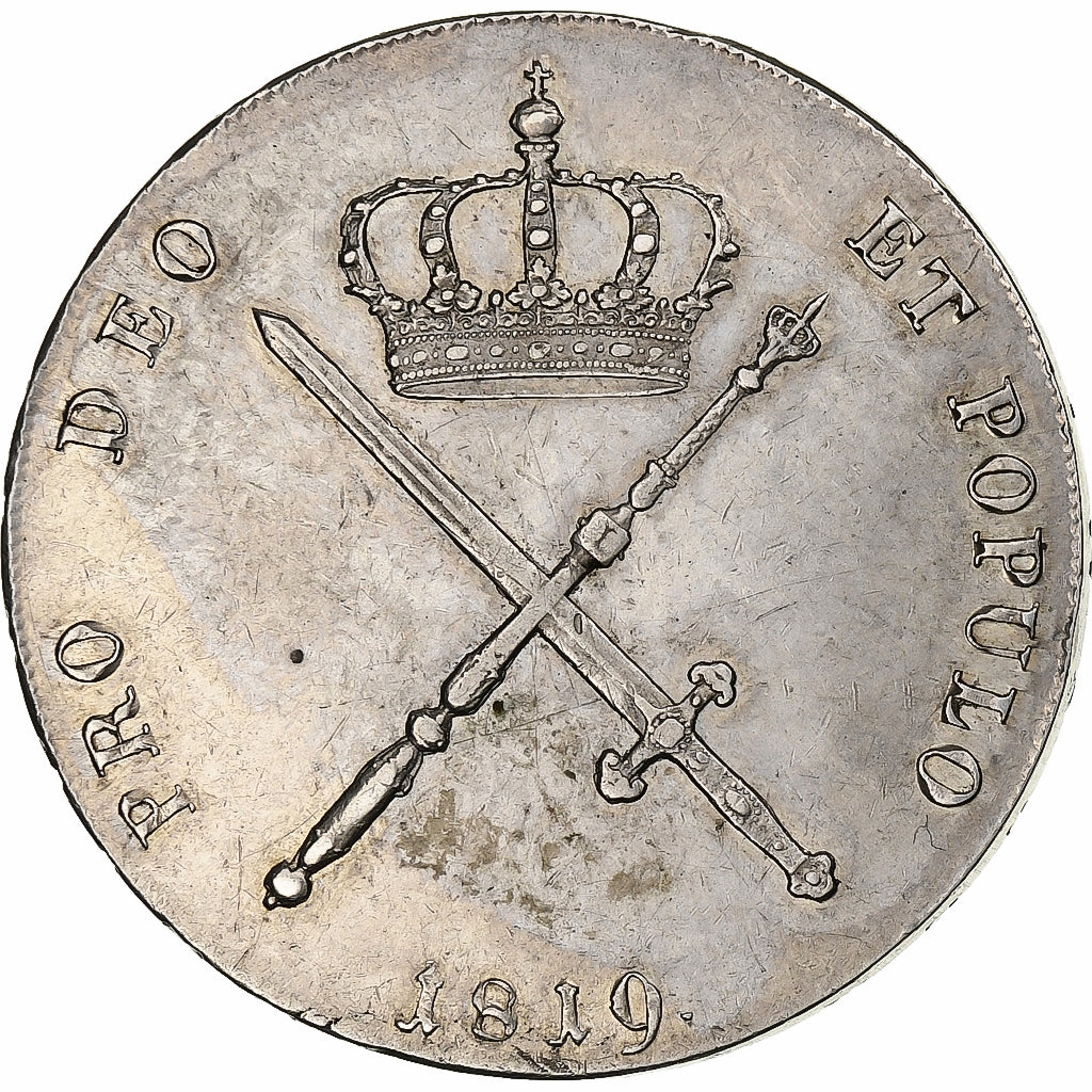 Kingdom of Bavaria, Maximilian I Joseph, Kronenthaler, 1819, Munich, Prata