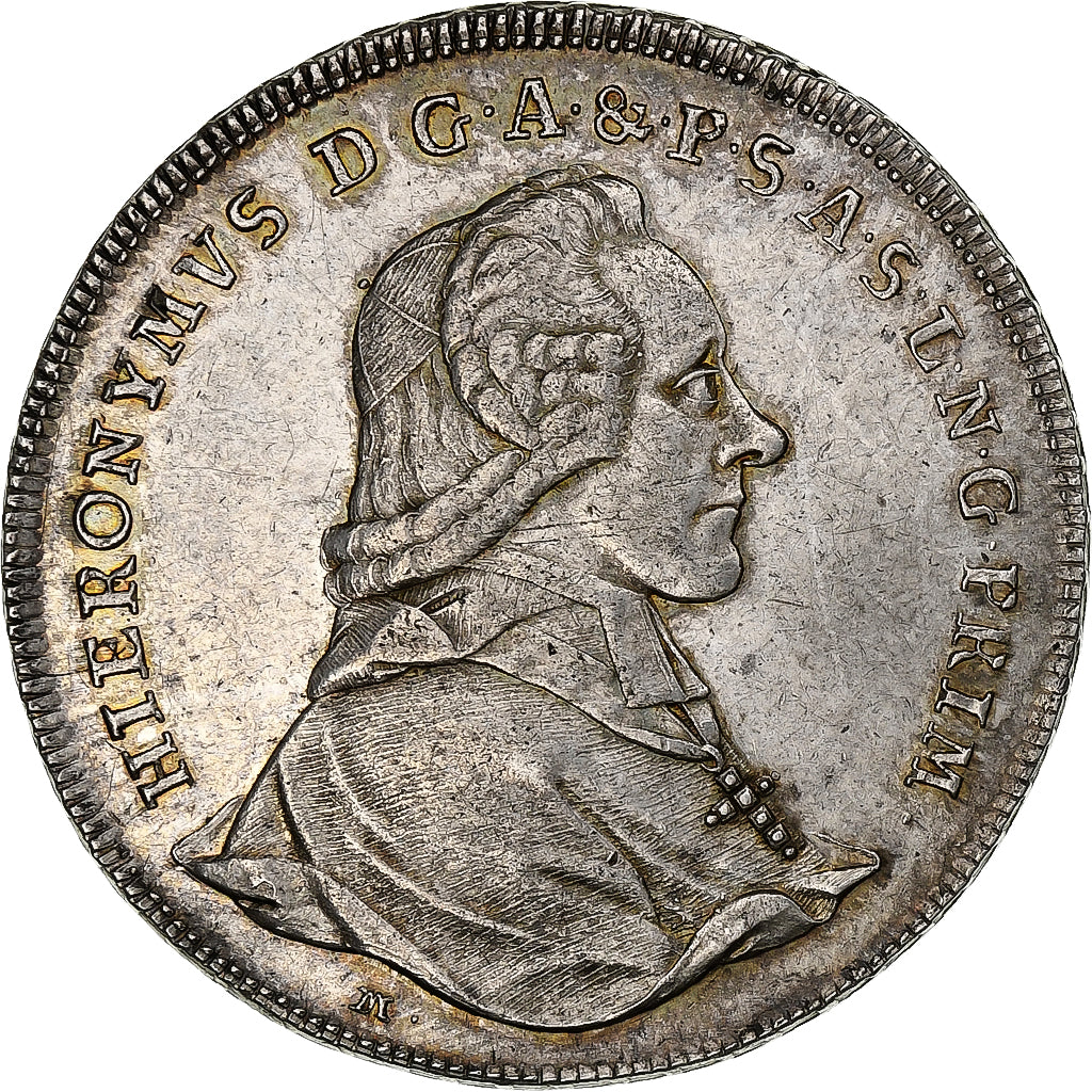 Bishopric of Salzburg, Hieronymus von Colloredo, Thaler, 1778, Salzburg, Silver