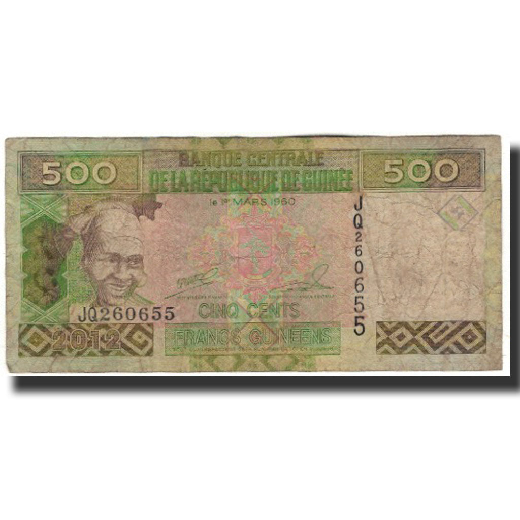 Geldschein, Guinea, 500 Francs, 2012, KM:39b, SGE