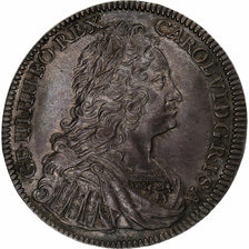 Austria, Charles VI, Thaler, 1733, Hall, Silver, MS(63)
