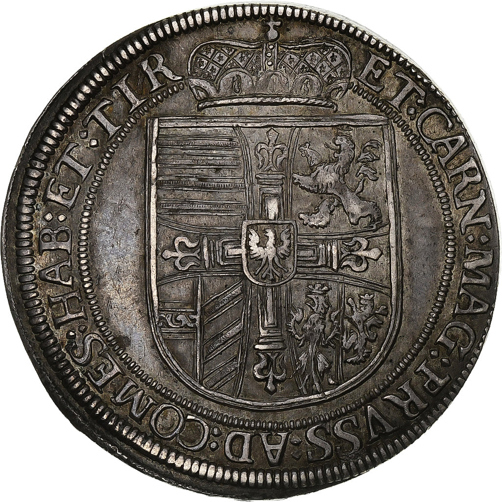 County of Tyrol, Maximilian III, Thaler, 1616, Hall, Srebro, AU(50-53), KM:205.2