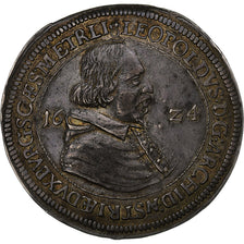 County of Tyrol, Leopold V, Thaler, 1624, Hall, Silver, AU(50-53)