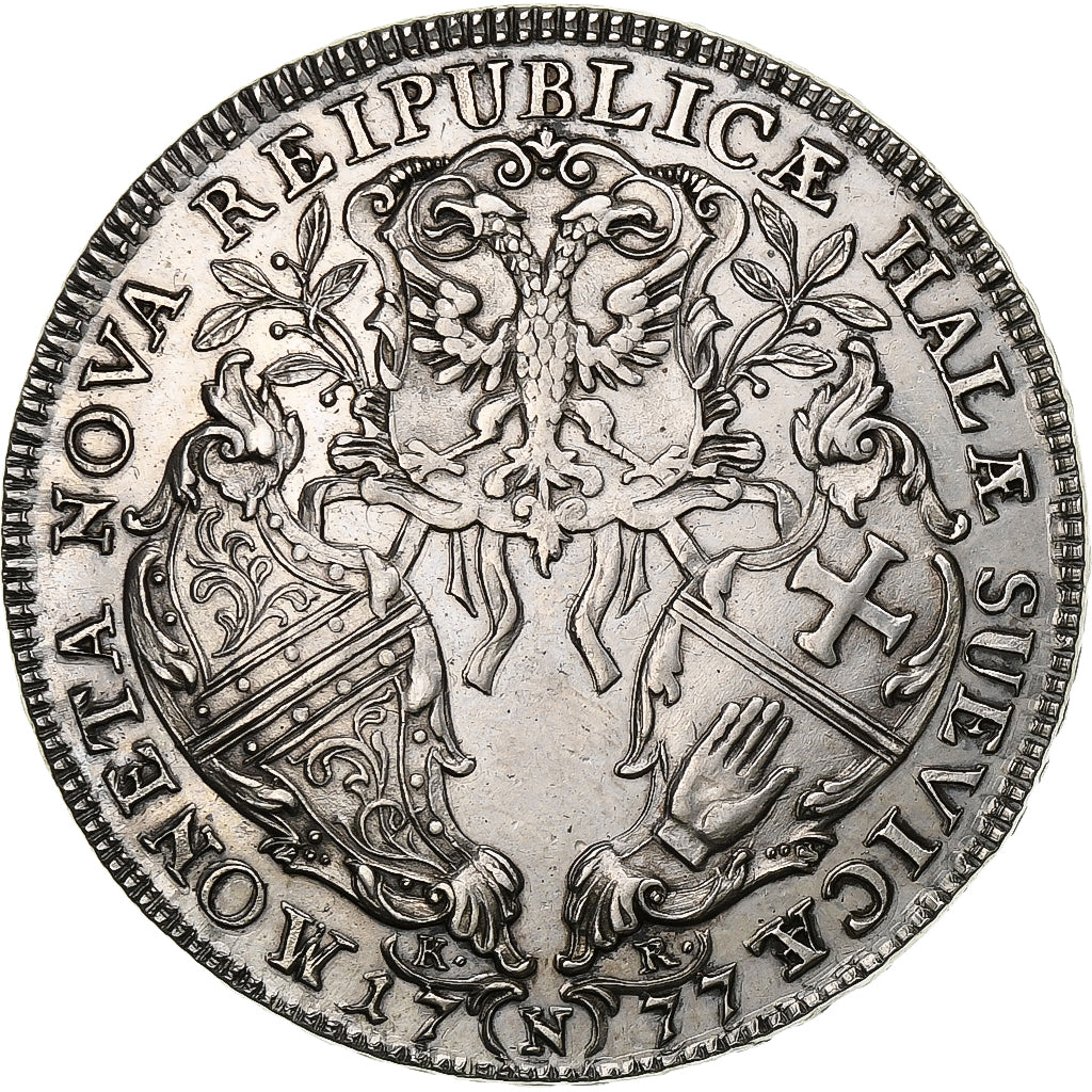 Free city of Schwäbisch Hall, Joseph II, Thaler, 1777, Silver, AU(55-58), KM:47