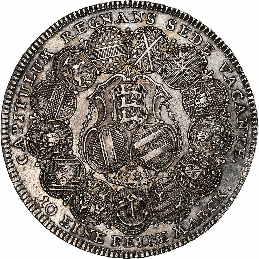 Évêché d'Eichstätt, Sede Vacante, Thaler, 1781, Nuremberg, Argent, SUP