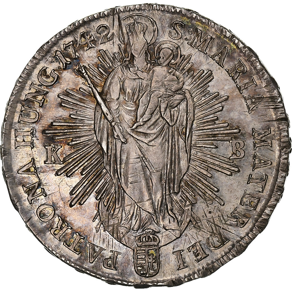 Ungheria, Maria Theresia, Thaler, 1742, Kremnica, Argento, SPL-, KM:328