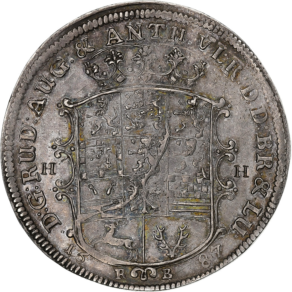 Principality of Brunswick-Wolfenbüttel, Rudolf August, 1/2 Thaler, 1687