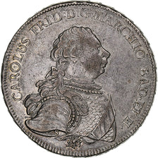 Germania, Charles Frederick, Thaler, 1766, Baden, Argento, SPL-, KM:117