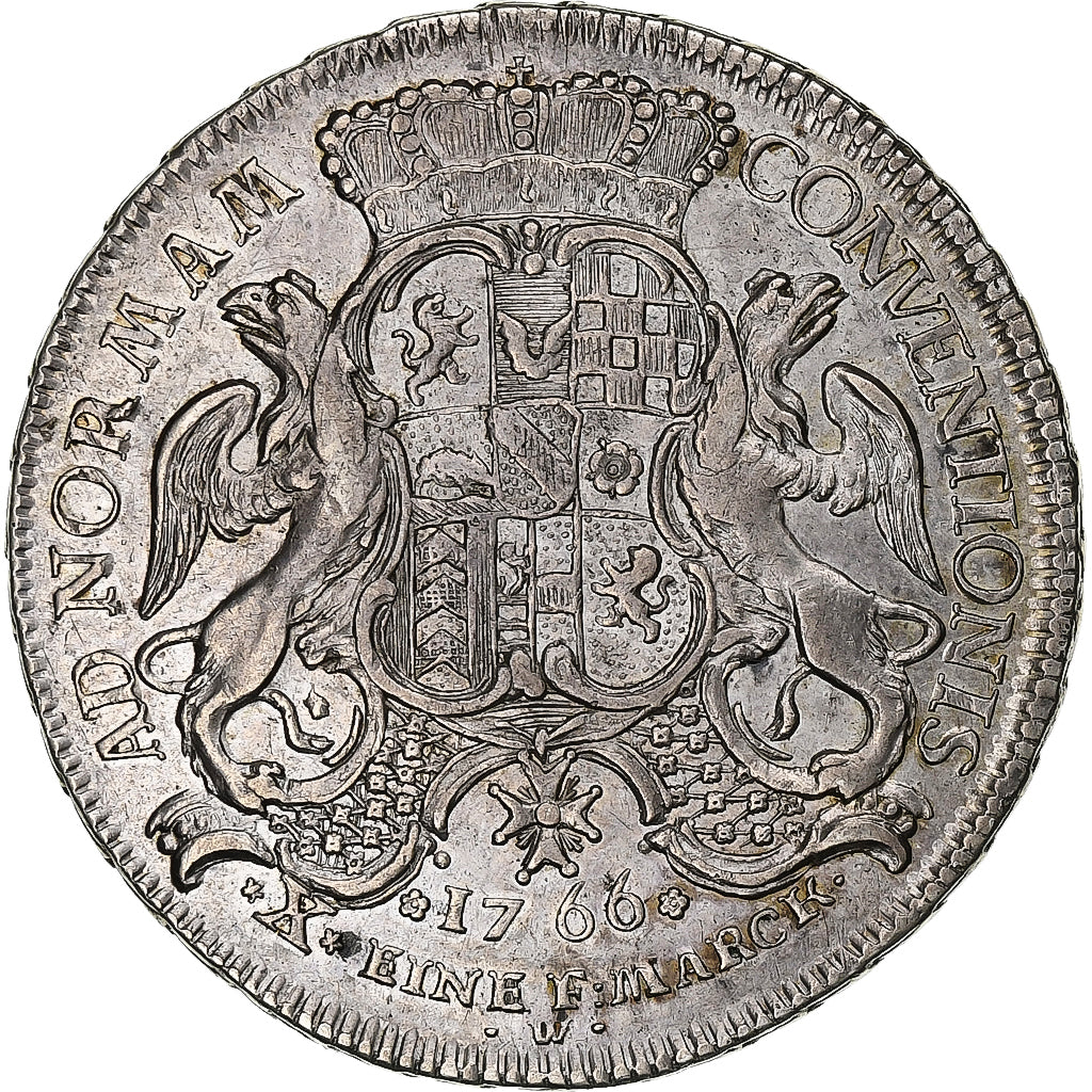 Germania, Charles Frederick, Thaler, 1766, Baden, Argento, SPL-, KM:117