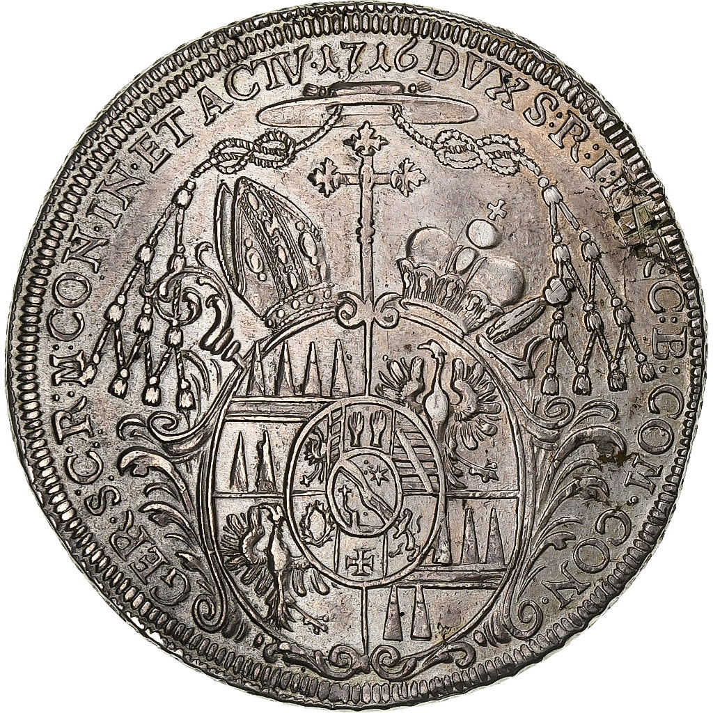 Bishopric of Olomouc, Wolfgang von Schrattenbach, Thaler, 1716, Kroměříž