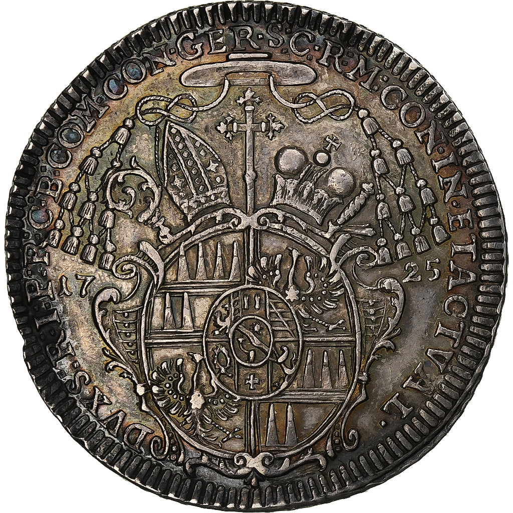 Évêché d'Olomouc, Wolfgang von Schrattenbach, Thaler, 1725, Kroměříž, Argent
