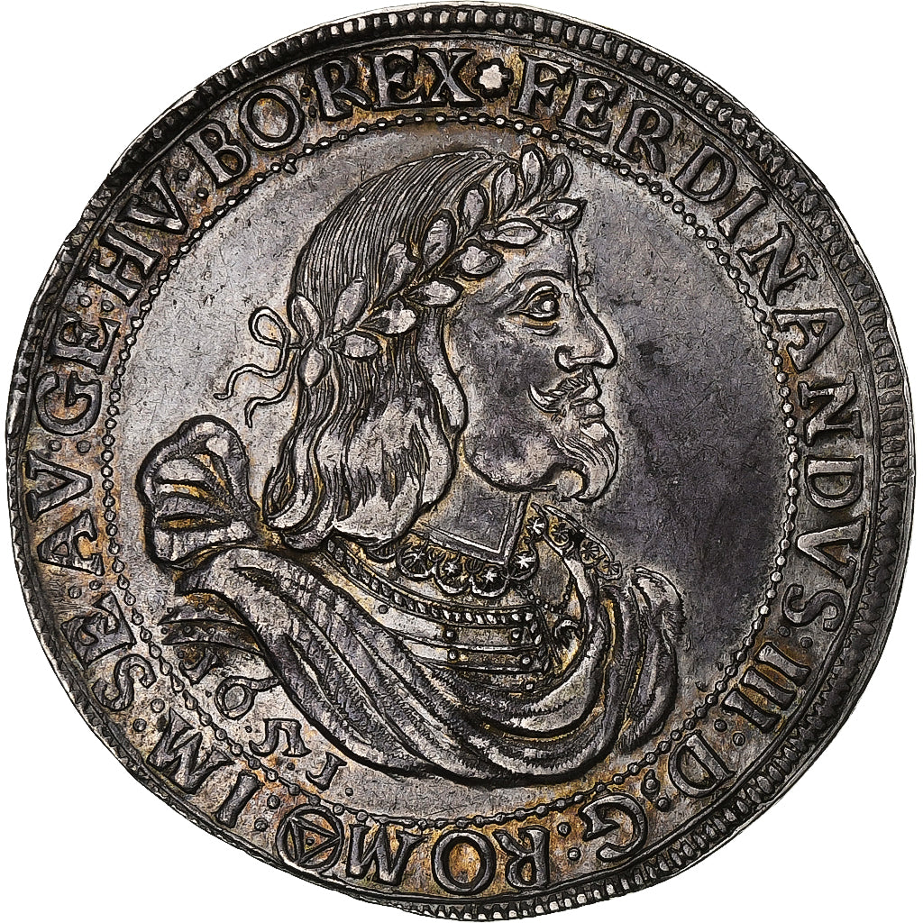 Áustria, Ferdinand III, Thaler, 1651, Vienna, Prata, AU(50-53), KM:975