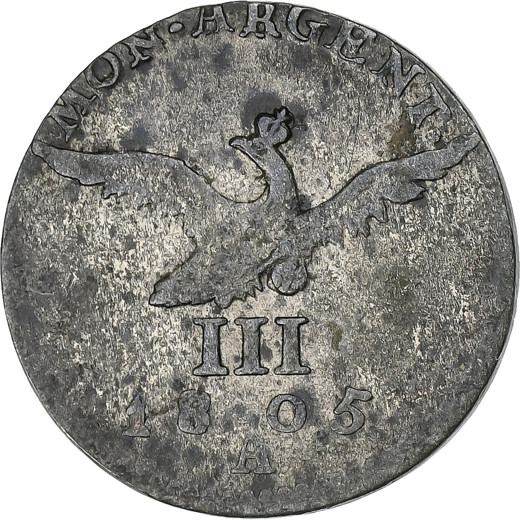 Kingdom of Prussia, Friedrich Wilhelm III, 3 Gröscher, 1805, Berlin, Billon