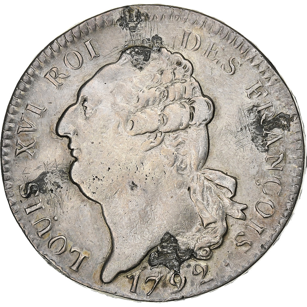 Frankreich, Louis XVI, Écu de 6 livres françois, 1792 / AN 4, Paris, Silber